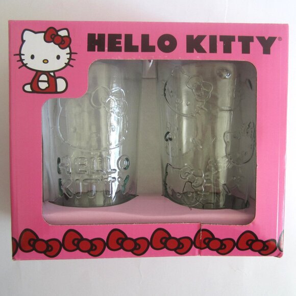 Sanrio Other - Hello Kitty Sanrio Glass Tumblers Set of 2